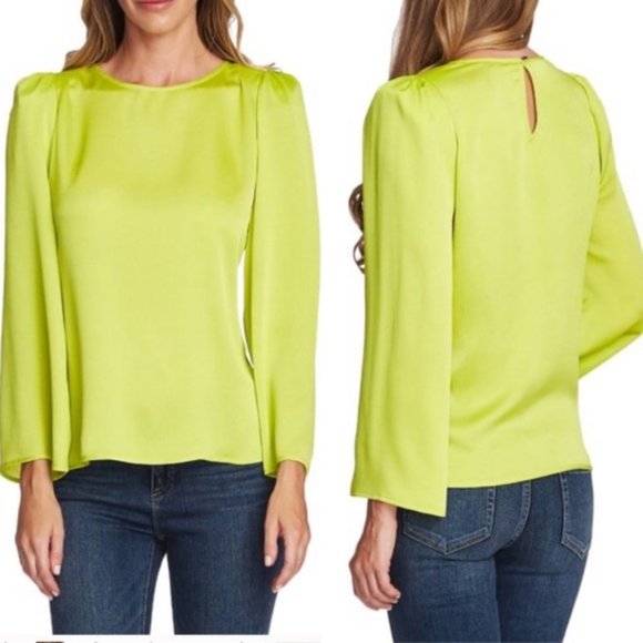 vince camuto green blouse